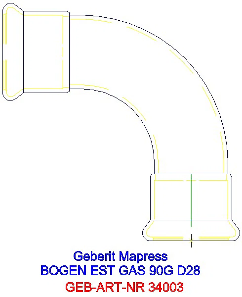 GE Mapress Edelstahl Bogen 90Gr d28 (Gas)_34003_A