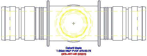 GE Mepla T-Stück reduziert PVDF d75-63-75_628.323.00.5_G