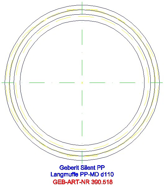 GE Silent-PP Langmuffe d110_390.518.14.1_G