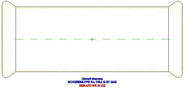 GE Mapress Edelstahl Schiebemuffe d108 (Gas)_34122_A