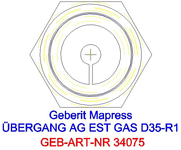 GE Mapress Edelstahl Übergang mit AG (Gas) d35-R1_34075_L
