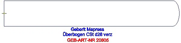 GE Mapress C-Stahl Überbogen d28 verzinkt_20805_G