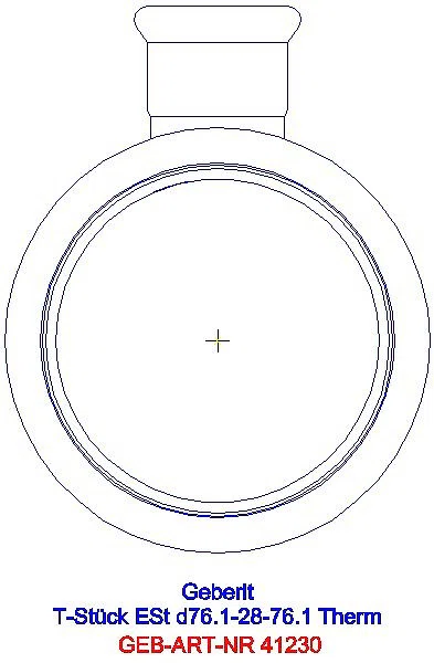 GE Mapress Therm T-Stück reduziert d76.1-28-76.1_41230_L