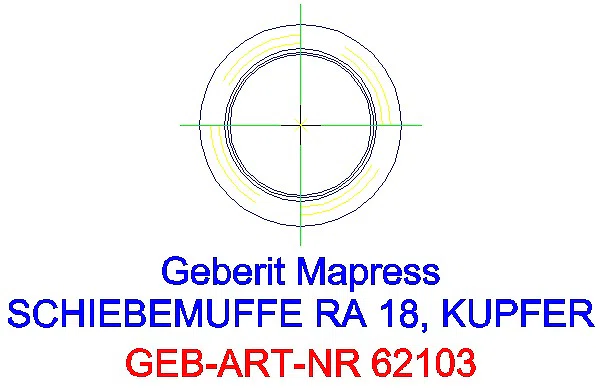 GE Mapress Kupfer Schiebemuffe d18_62103_L