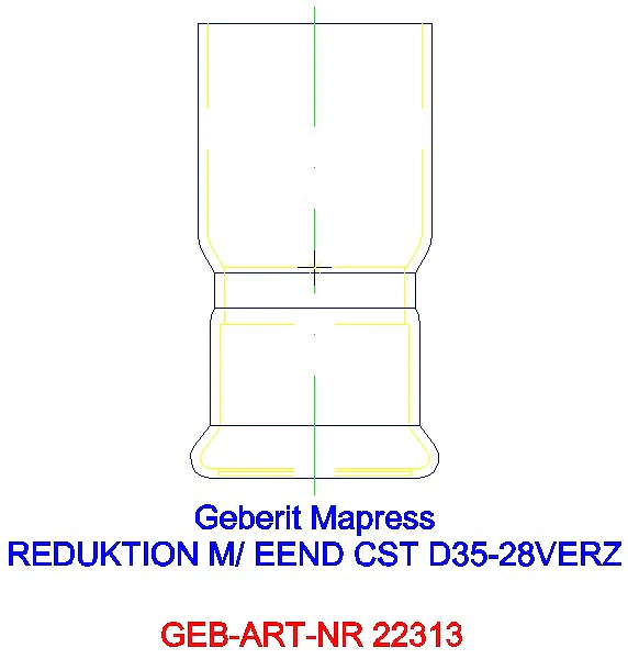 GE Mapress C-Stahl Reduktion mit Einschubende d35-28 verzinkt_22313_G