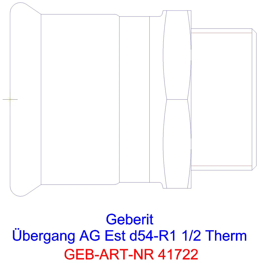GE Mapress Therm Übergang mit AG d35-R1 1/2_41722_a