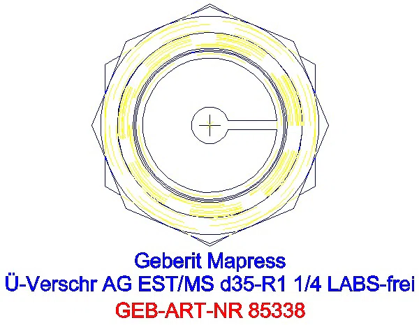 GE Mapress Edelstahl Übergangsverschr. mit AG (LABS-frei) d35-R1 1/4_85338_L