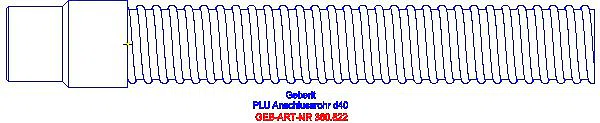 GE Pluvia Anschlussrohr flexibel d40_360.822.00.1_A