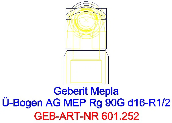 GE Mepla Übergangsbogen 90Gr mit AG Rg d16-R1/2_601.252.00.5_G