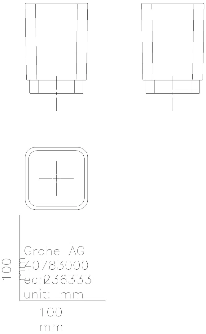 GROHE Kristallglas Selection Cube 40783 für Halter davinci satin weiß