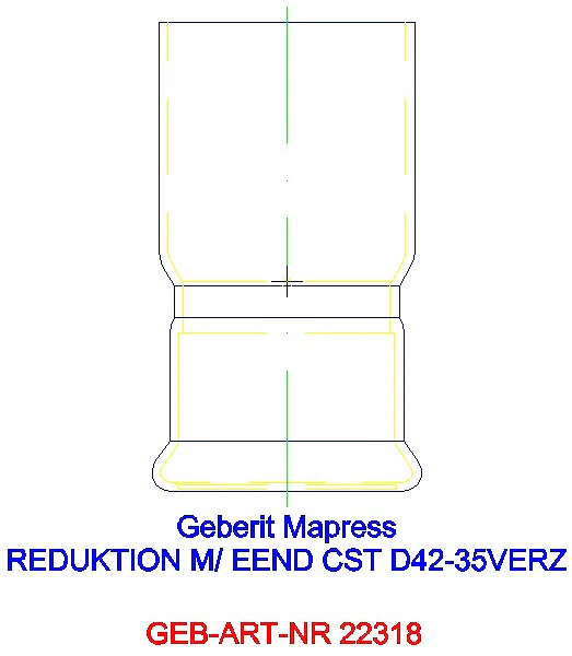 GE Mapress C-Stahl Reduktion mit Einschubende d42-35 verzinkt_22318_G