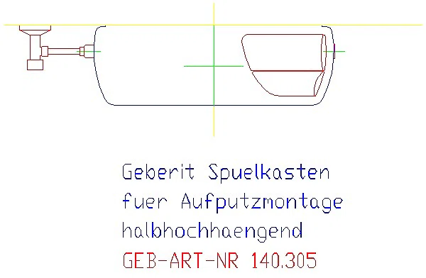 GE Aufputzspülkasten AP140 2-Mengen-Sp halbh. WA hinten Mitte, bahamabeige_140.305.10.1_G