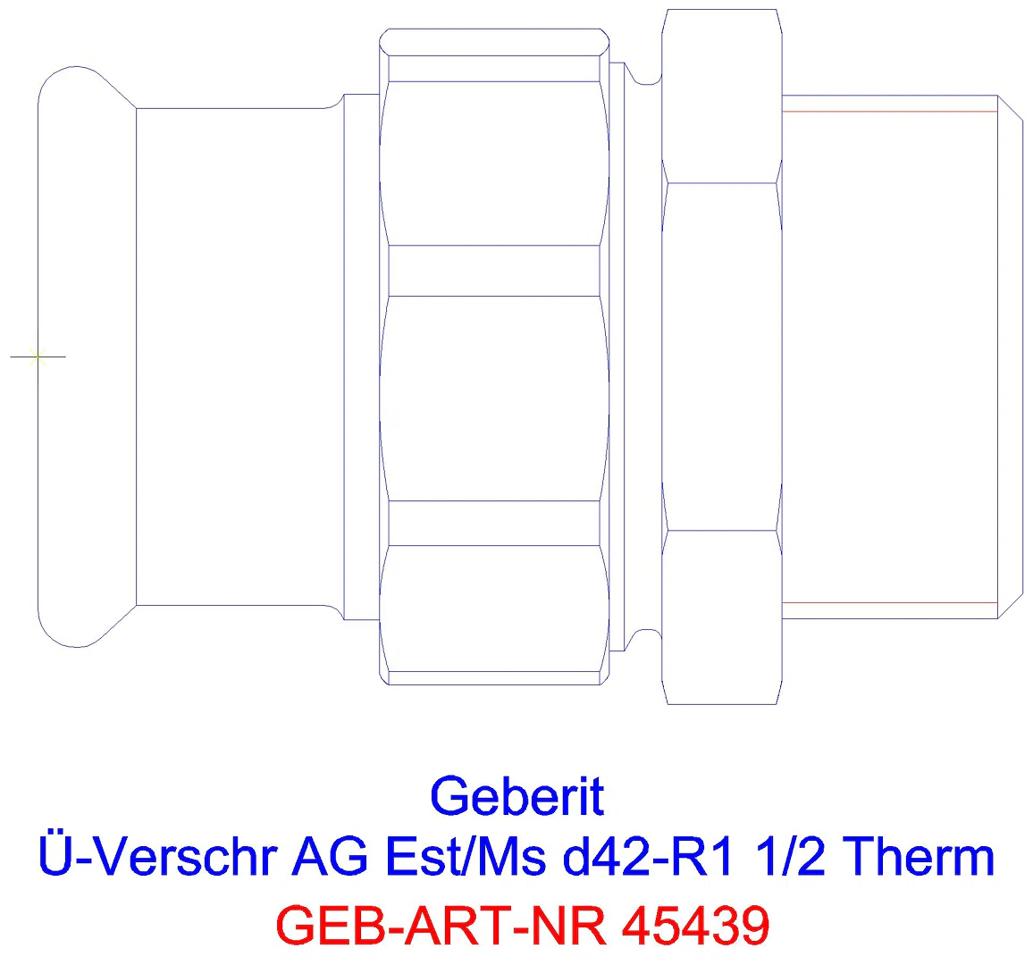 GE Mapress Therm Übergangsverschr. mit AG d35-R1 1/4_45439_g
