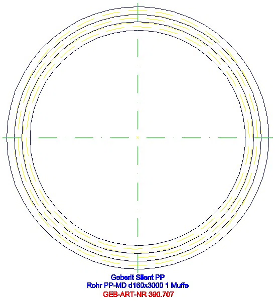 GE Silent-PP Rohr mit Muffe d160x5,2 L:300cm_390.707.14.1_G