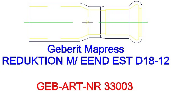GE Mapress Edelstahl Reduktion mit Einschubende d18-12_33003_L