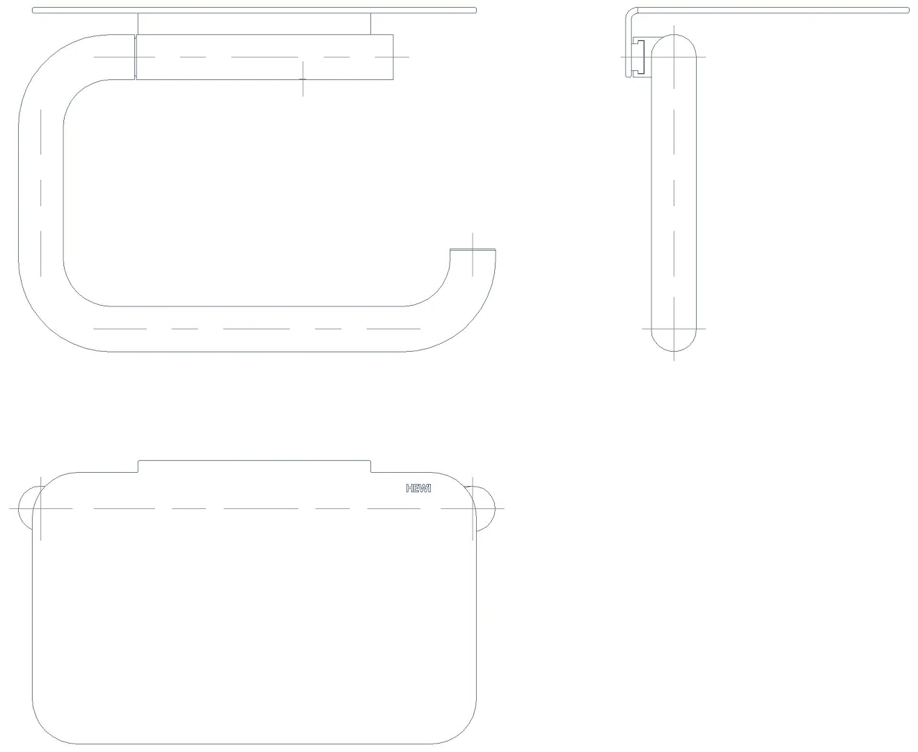 HEWI WC-Papierhalter m. Ablage Ser 480, PVD messing glzd