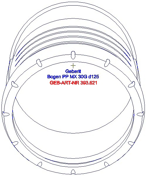 GE Silent-Pro Bogen 30Gr d125mm_393.621.14.1_G