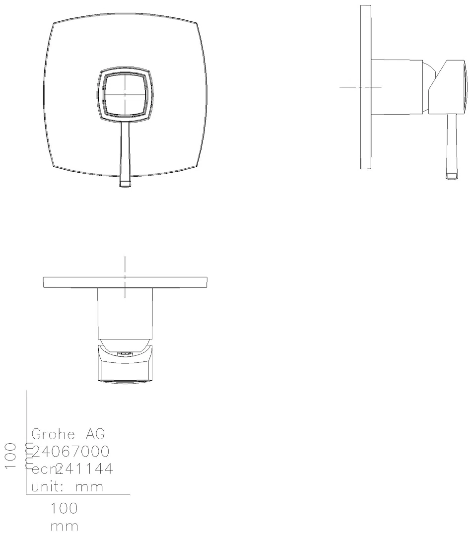 GROHE EH-Brausebatterie Grandera 24259 FMS für 35604 chrom