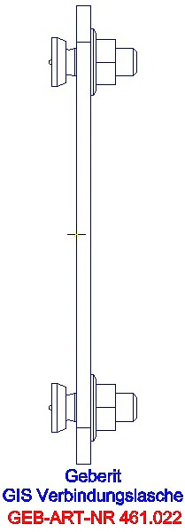 GE GIS Verbindungslasche 13 x 3 x 0,4 cm_461.022.00.1_L