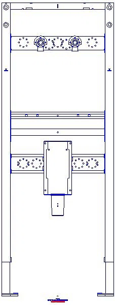 GE Duofix Element f. WT, 130 cm Wandarmatur AP, mit UP Siphon_111477002_A