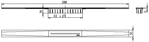 DALLMER Duschrinne CeraFloor Pure, 1000 mm