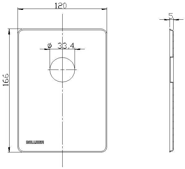 DALLMER Abdeckplatte zu WE-Siphon HL 400, Edelstahl