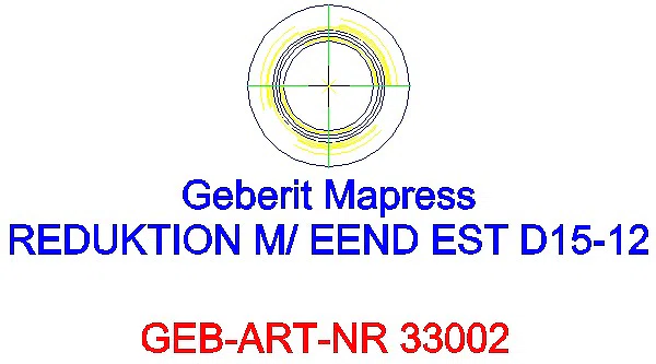 GE Mapress Edelstahl Reduktion mit Einschubende d15-12_33002_A