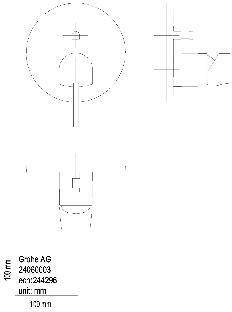 GROHE EH-Wannenbatterie Plus 24060_3 FMS für 35604 supersteel