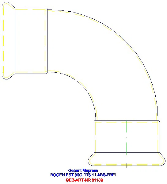 GE Mapress Edelstahl Bogen 90Gr d76,1 (LABS-frei)_81109_A