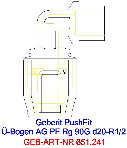 GE PushFit Übergangsbogen 90Gr mit AG Rg d20-R1/2_651.241.00.1_L