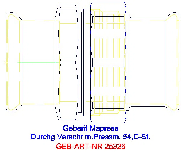 GE Mapress C-Stahl Verschraubung d54 verzinkt_25326_A