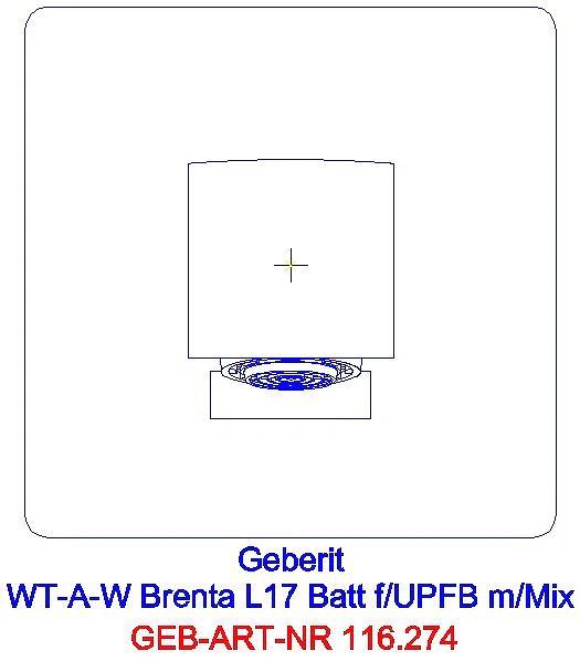 GE Waschtischarmatur Brenta Wandmontage mit UP-Funktion Batt. L 17cm mit Mischer_116.274.21.1_A