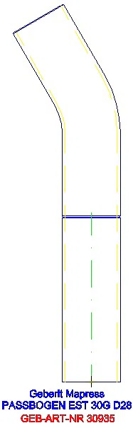 GE Mapress Edelstahl Passbogen 30Gr d28_30935_A