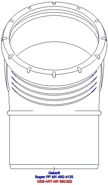 GE Silent-Pro Bogen 45Gr d125mm_393.622.14.1_A