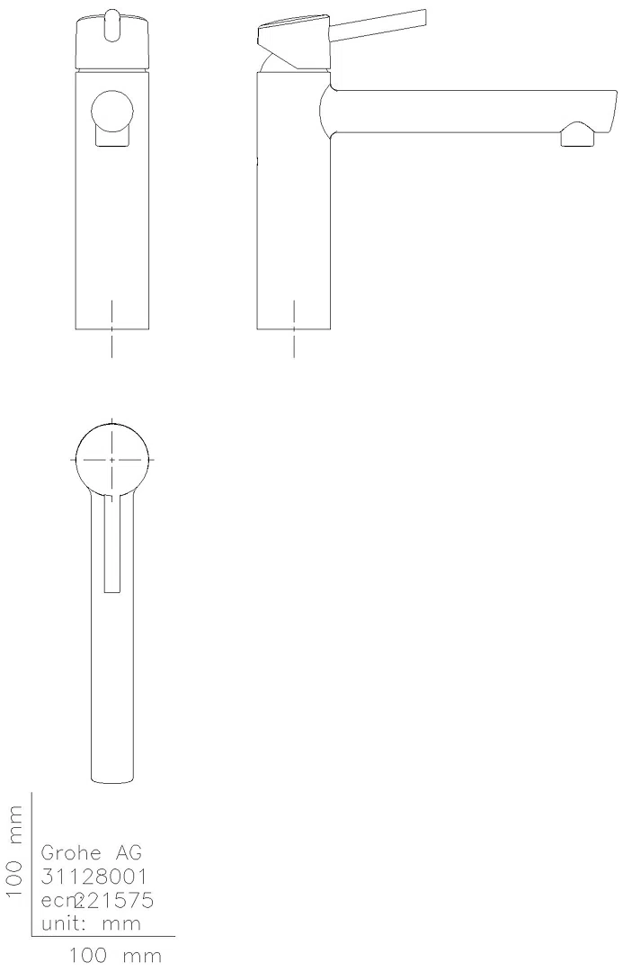 GROHE EH-SPT-Batterie Concetto 31128_1 mittelhoher Auslauf chrom