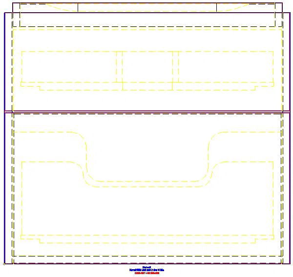 Xeno2 Unterschrank f. WT, 2 Schubl. 58x53x46,2cm, weiß_500.506.01.1_A