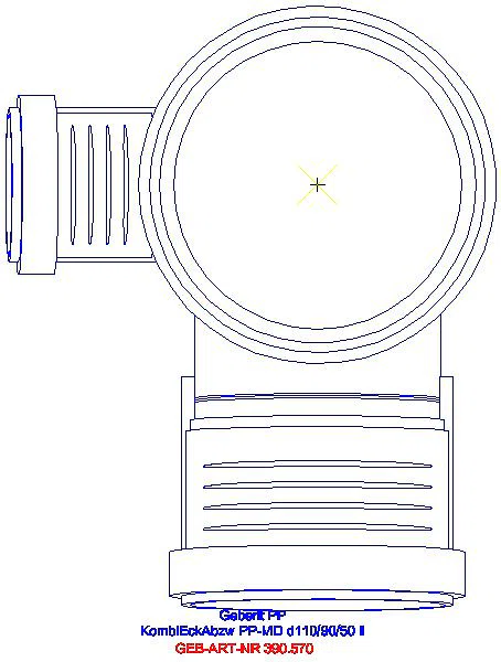 GE Silent-PP Kombiabzweig 87,5Gr links d110/90/50_390.570.14.1_G
