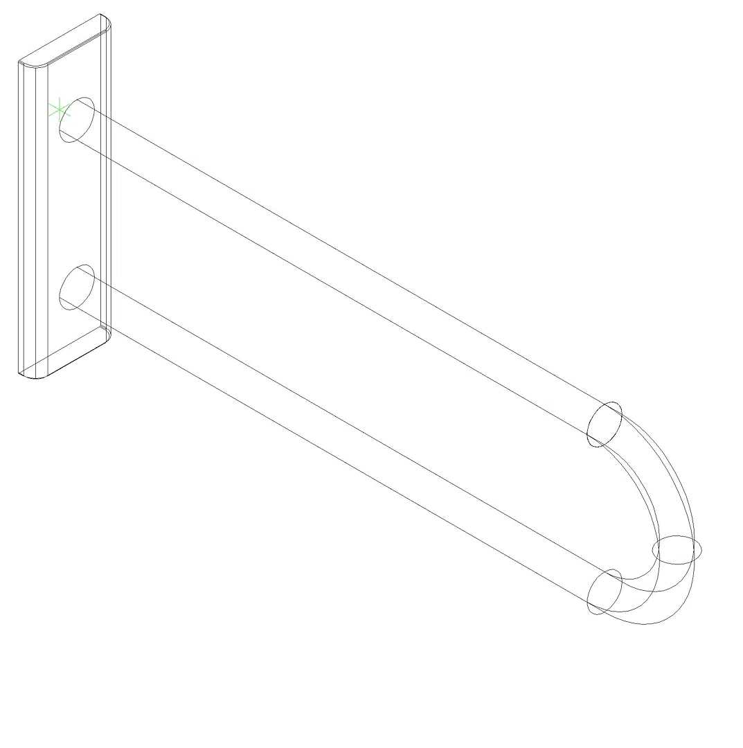 HEWI Wandstützgriff Ser 801, L:600mm, antimikrobiell signalweiß