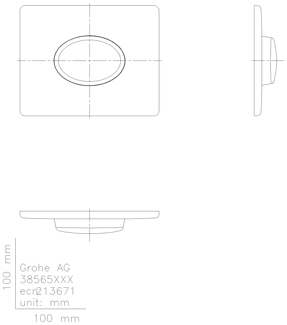 GROHE WC-Betätigung Skate Air 38565 1-Menge waagerecht alpinweiß