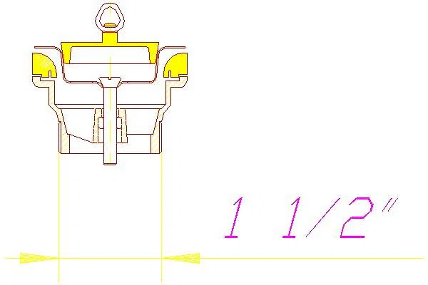DALLMER Stopfenventil 014, Kelch d: 70mm, mit Dreieckbügel, 1 1/2"