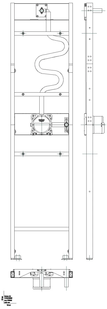 GROHE Duschrahmen Rapido 103993 Element für Mono Brausen UP-Installation