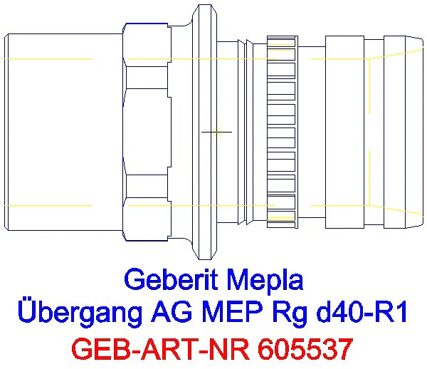 GE Mepla Übergang mit AG Rg d40-R1_605.537.00.5_G
