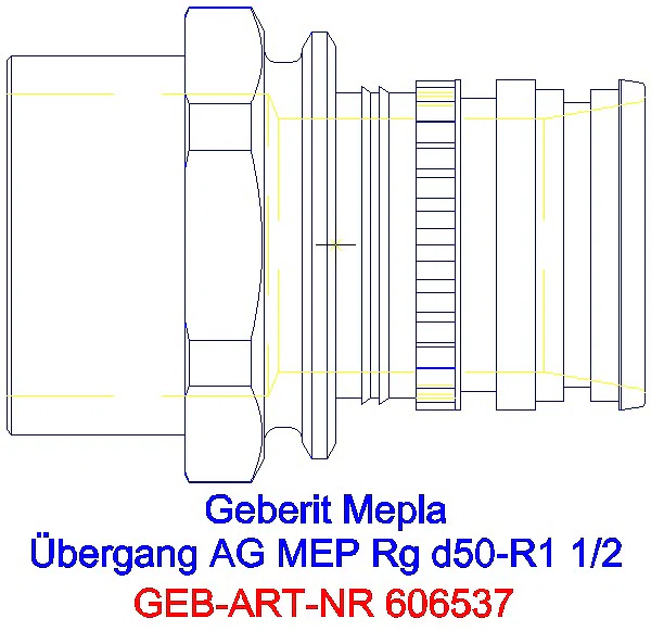 GE Mepla Übergang mit AG d50-R1 1/2_606.537.00.5_G