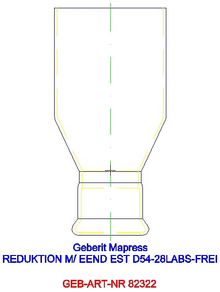 GE Mapress Edelstahl Reduktion mit Einschubende (LABS-frei) d54-28_82322_G
