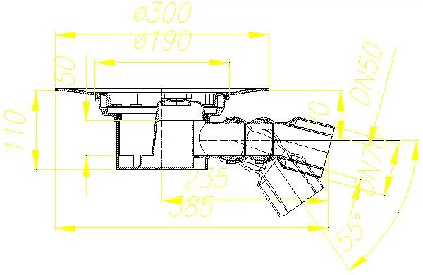 DALLMER Ablaufgehäuse 54, DN 50/DN 70