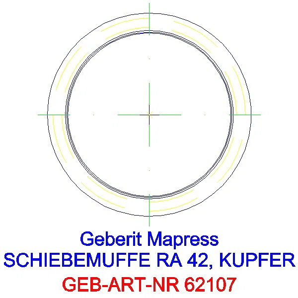 GE Mapress Kupfer Schiebemuffe d42_62107_L