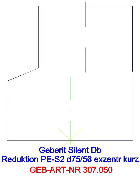 GE Silent-db20 Reduktion exzentrisch kurz d75/56_307.050.14.1_A
