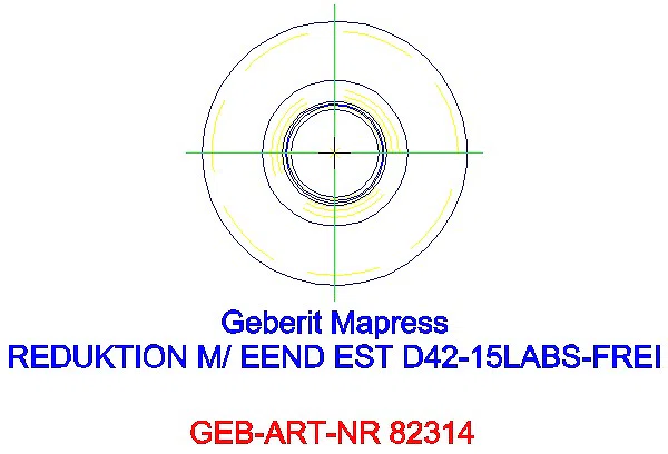 GE Mapress Edelstahl Reduktion mit Einschubende (LABS-frei) d42-15_82314_A