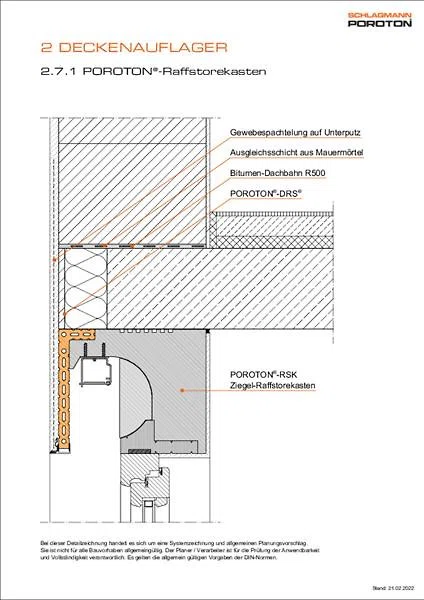 POROTON®-Raffstorekasten