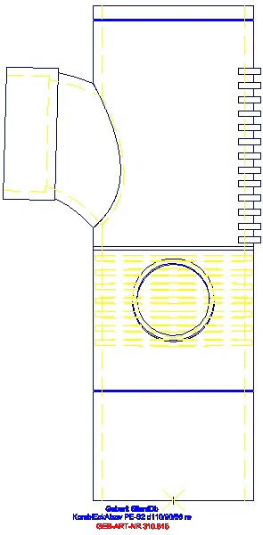 GE Silent-db20 Kombibogeneckabzweig 88,5Gr rechts d110/90/56_310.815.14.1_L